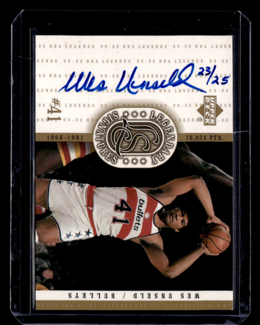 1999-00 Upper Deck Legends #WU Wes Unseld Legendary Signatures