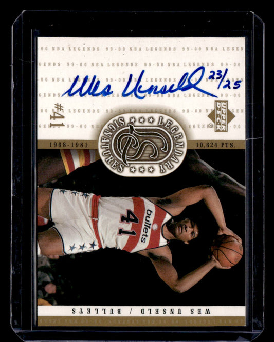 1999-00 Upper Deck Legends #WU Wes Unseld Legendary Signatures