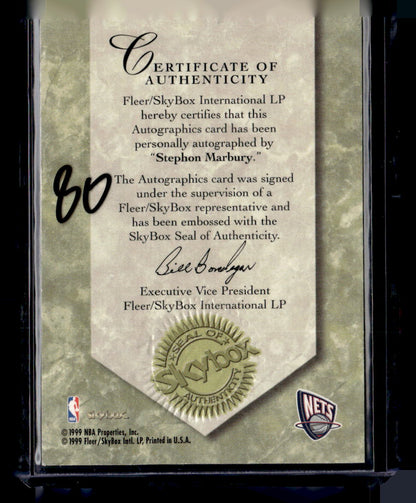 1999-00 SkyBox Premium #NNO Stephon Marbury Autographics