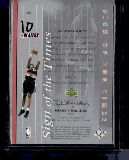 1999-00 SP Authentic #BG Brian Grant Sign of the Times