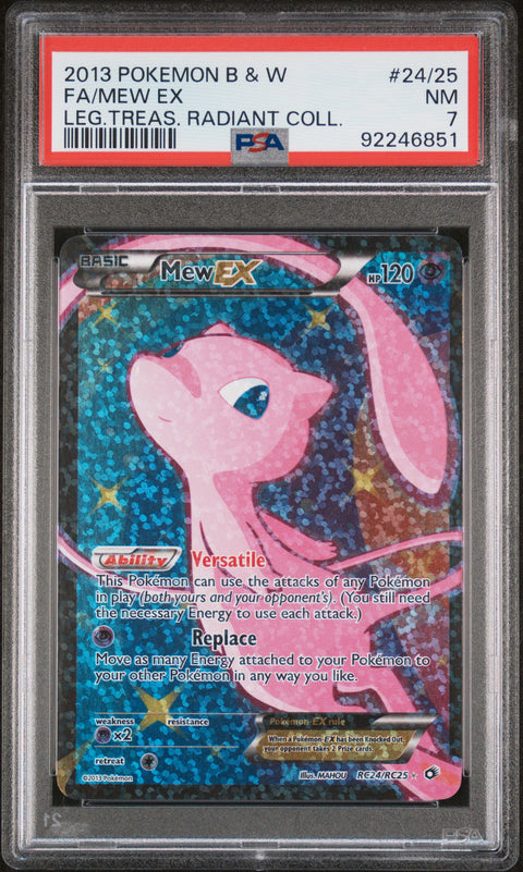 2013 Pokemon Black & White Legendary Treasures Radiant Collection #RC24 Fa/Mew Ex Leg.Treas. Radiant Coll. PSA 7