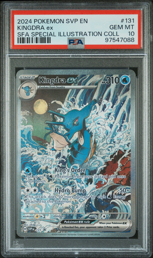 2024 Pokemon Svp En-Sv Black Star Promo #131 Kingdra Ex Sfa Special Illustration Coll PSA 10