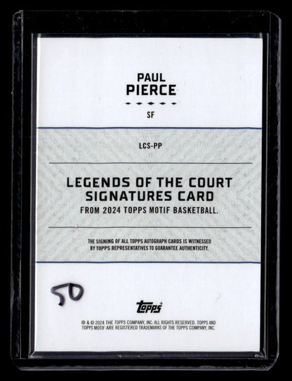 2023-24 Topps Motif #LCS-PP Paul Pierce Legends of the Court Cadmium Orange #/25