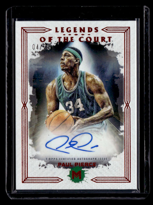 2023-24 Topps Motif #LCS-PP Paul Pierce Legends of the Court Cadmium Orange #/25