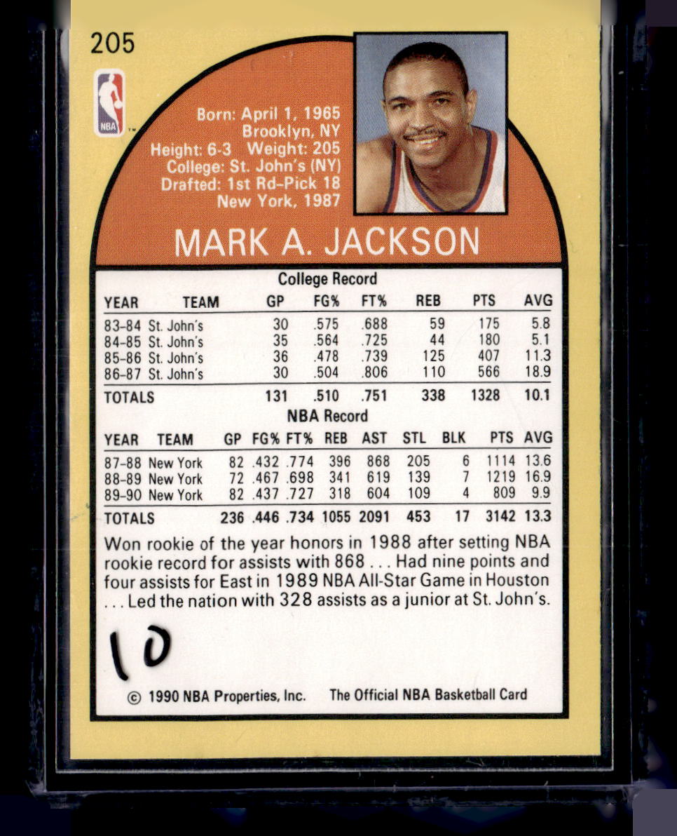 1990-91 Hoops #205 Mark Jackson
