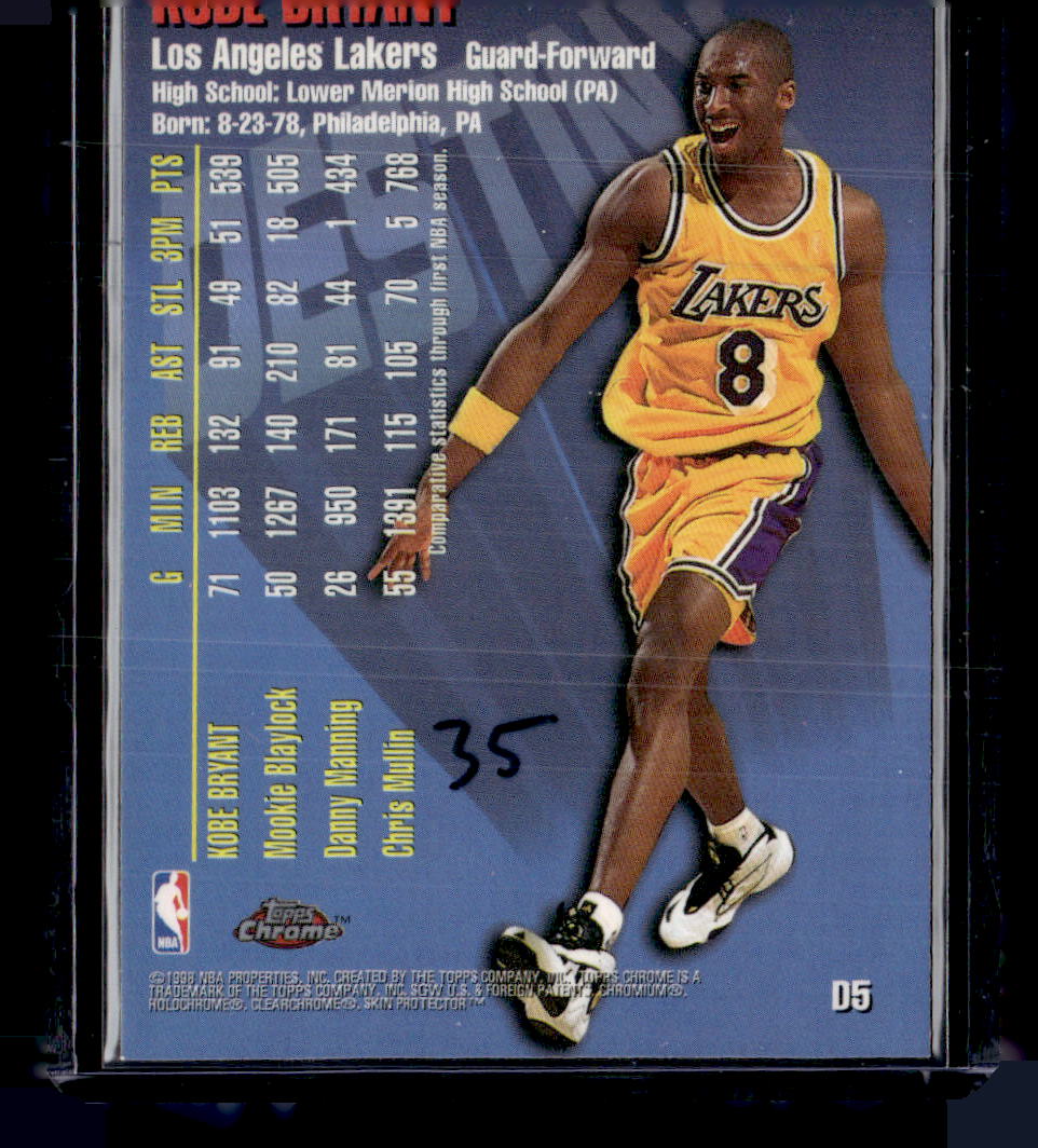 1997-98 Topps Chrome #D5 Kobe Bryant Destiny