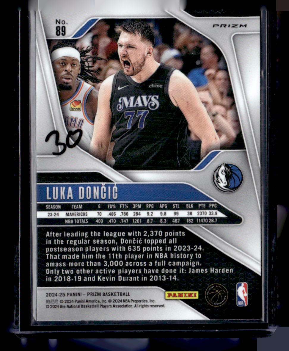 2024-25 Panini Prizm #89 Luka Doncic Prizms Pulsar