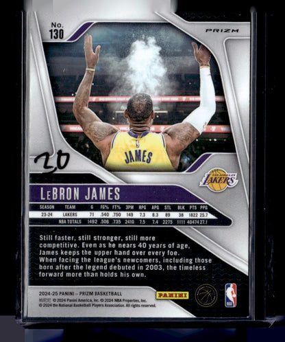 2024-25 Panini Prizm #130 LeBron James Prizms Pulsar
