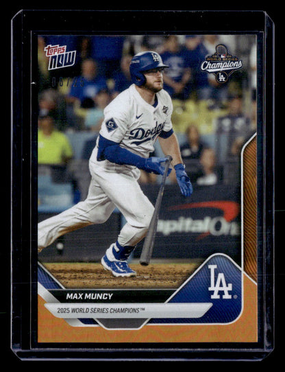 2025 Topps Now World Series #WS-9 Max Muncy Orange Foil #/25