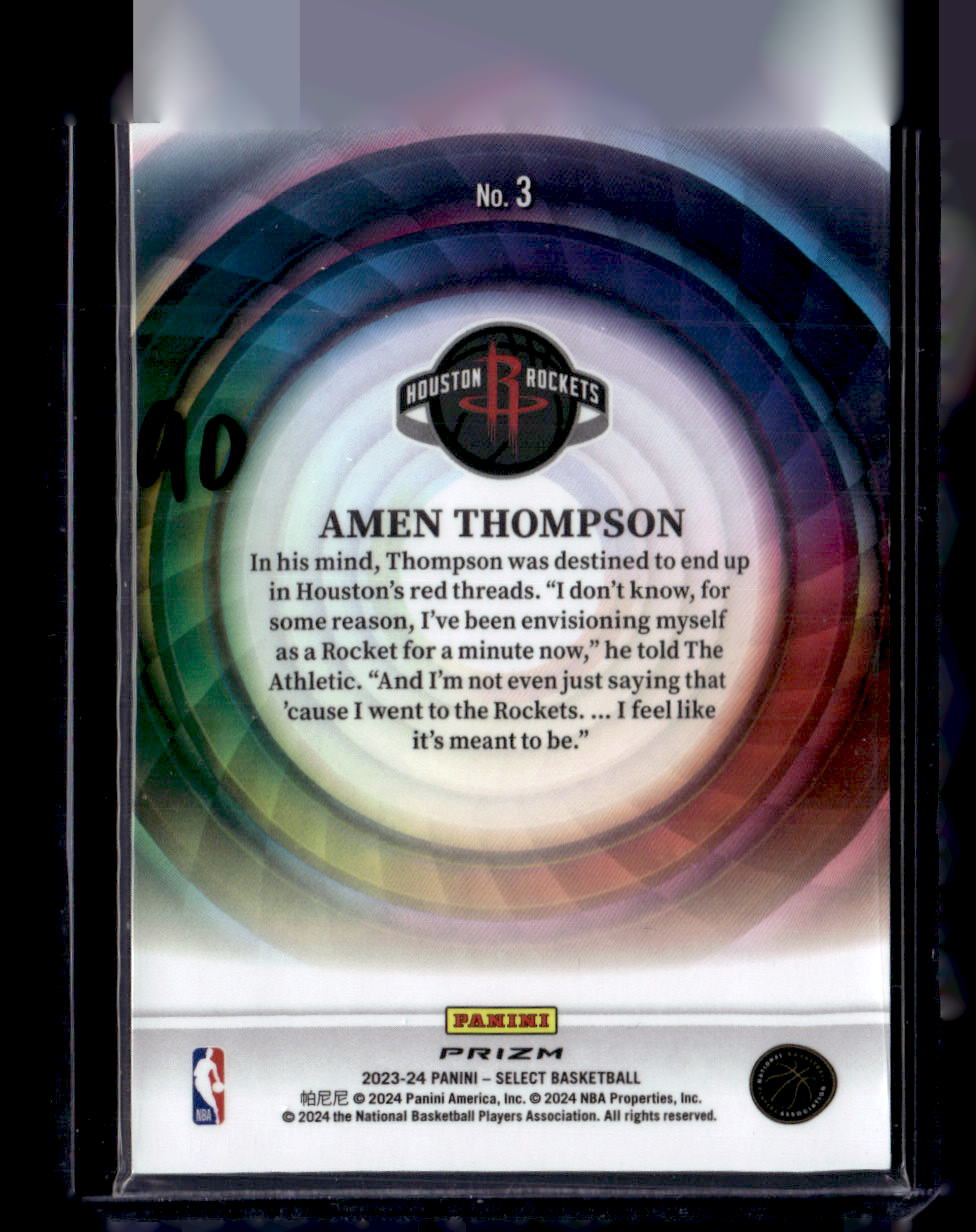 2023-24 Panini Select #3 Amen Thompson Color Wheel