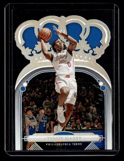 2022-23 Panini Crown Royale #17 Tyrese Maxey Asia Silver #/18