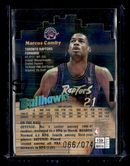 1997-98 Finest #159 Marcus Camby Embossed Refractors #/74