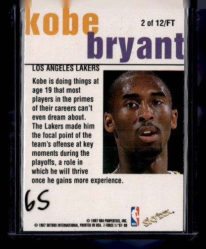 1997-98 SkyBox Z-Force #2 FT Kobe Bryant Fast-Track