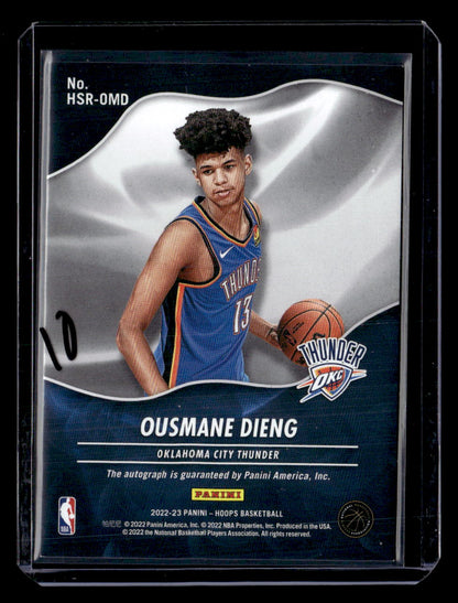 2022-23 Hoops #HSR-OMD Ousmane Dieng Hot Signatures Rookies