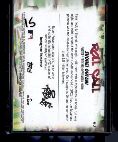 2023 Topps Big League #RC-3 Shohei Ohtani Roll Call Wildstyle Edition