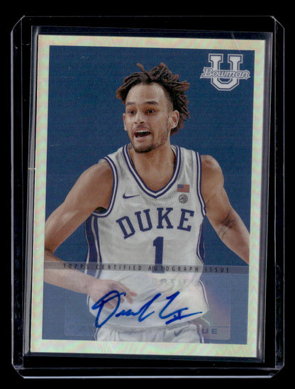 2022-23 Bowman University Chrome #09B-7 Dereck Lively II 2009 Bowman Auto #/99