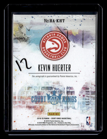 2018-19 Panini Court Kings #HA-KHT Kevin Huerter Heir Apparent #/199