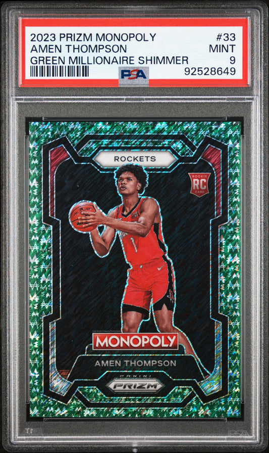 2023 Panini Prizm Monopoly #33 Amen Thompson Green Millionaire PSA 9 92528649
