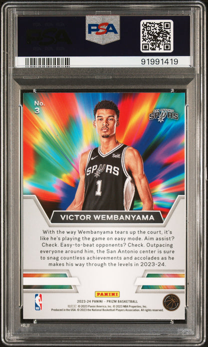 2023 Panini Prizm #3 Victor Wembanyama Instant Impact PSA 9 91991419