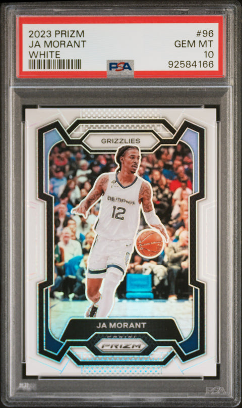 2023 Panini Prizm #96 Ja Morant White Prizm PSA 10 92584166
