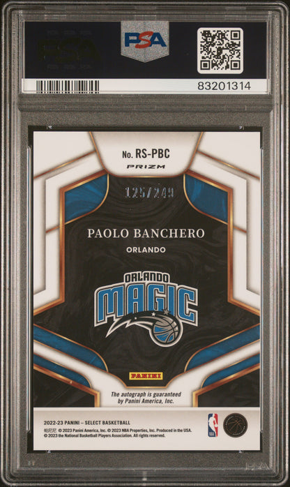 2022 Panini Select Rookie Signatures #RSPBC Paolo Banchero PSA 9 83201314
