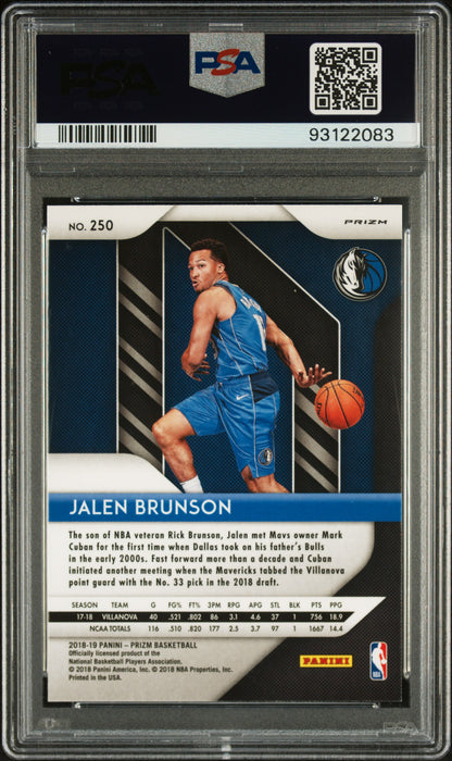 2018 Panini Prizm #250 Jalen Brunson Red/White/Blue Prizm PSA 10 93122083