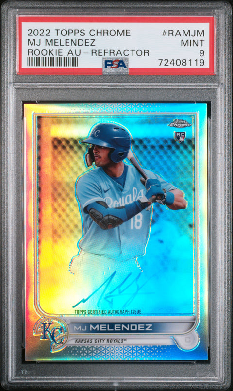 2022 Topps Chrome #RAMJM Mj Melendez Rookie Au-Refractor PSA 9 72408119