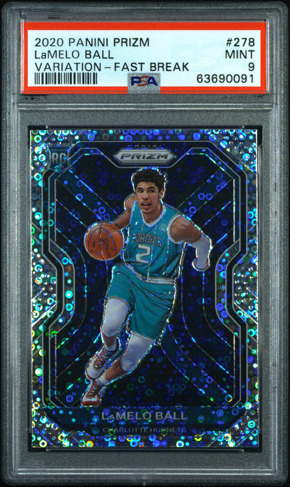 2020 Panini Prizm #278 Lamelo Ball Variation-Fast Break PSA 9 63690091