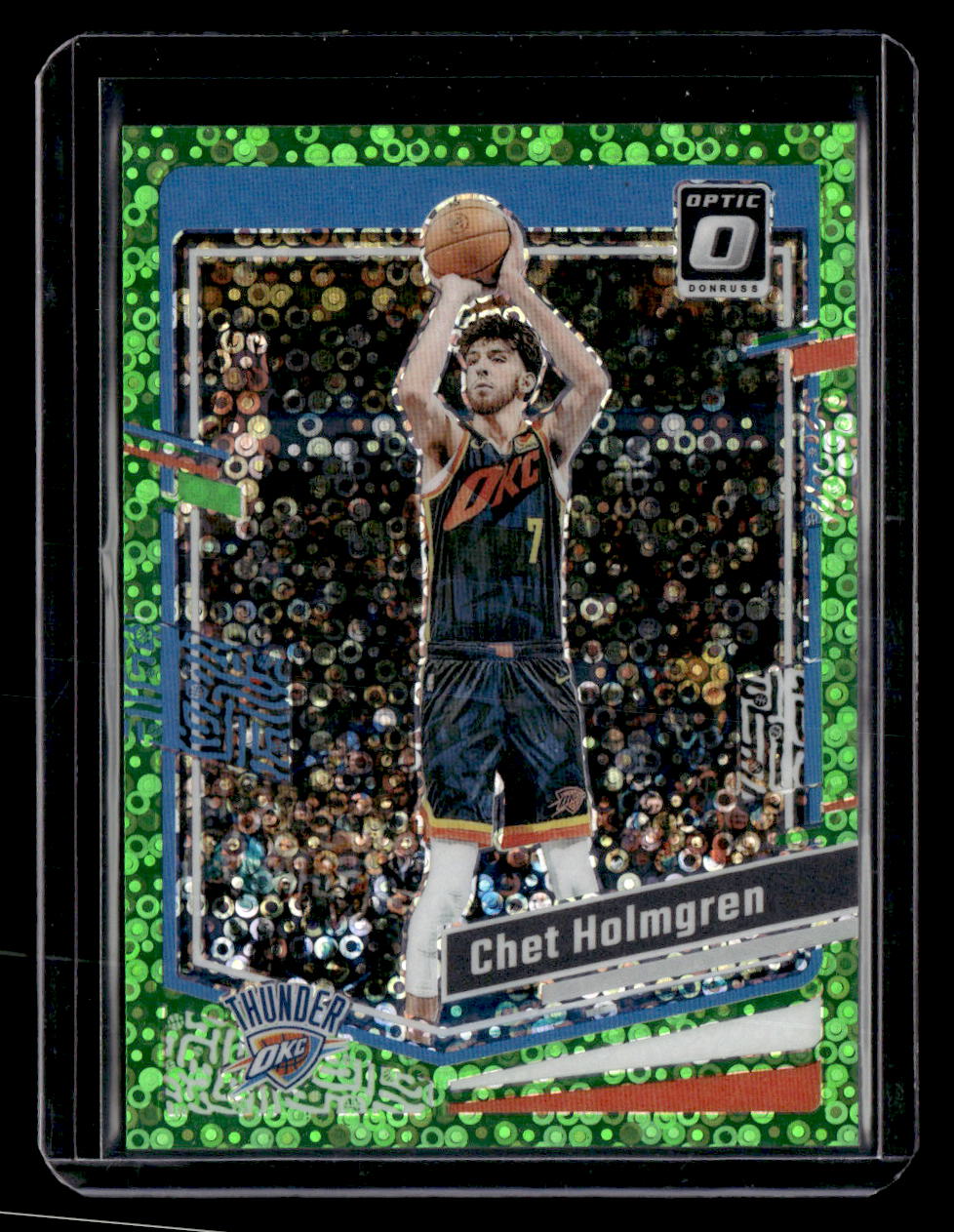 2023-24 Donruss Optic #114 Chet Holmgren Fast Break Neon Green #/5