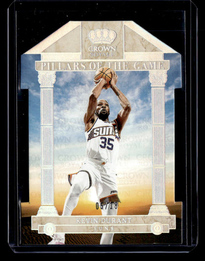 2023-24 Panini Crown Royale #9 Kevin Durant Pillars of the Game Silver #/18