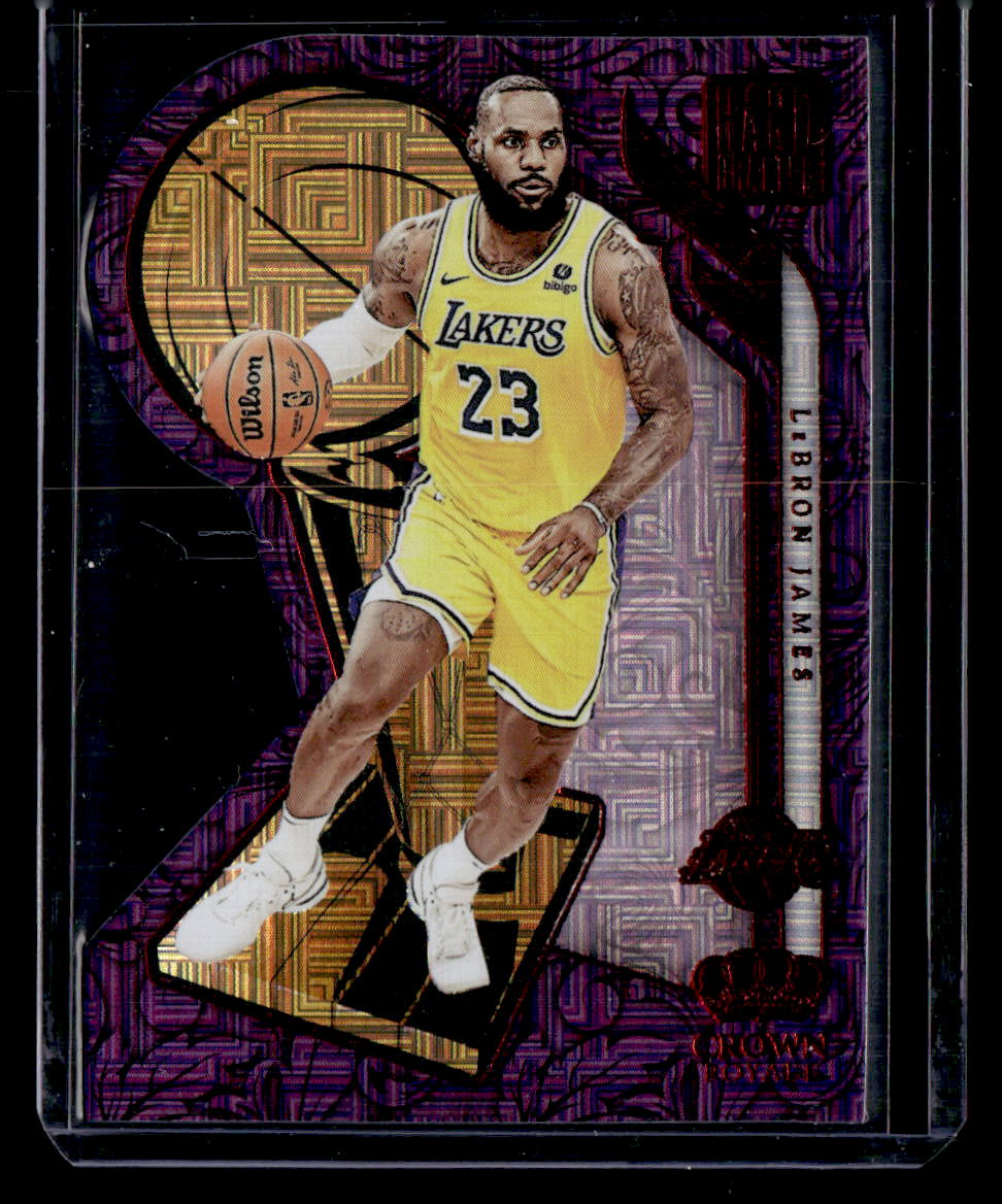 2023-24 Panini Crown Royale #8 LeBron James Hand Crafted International Red