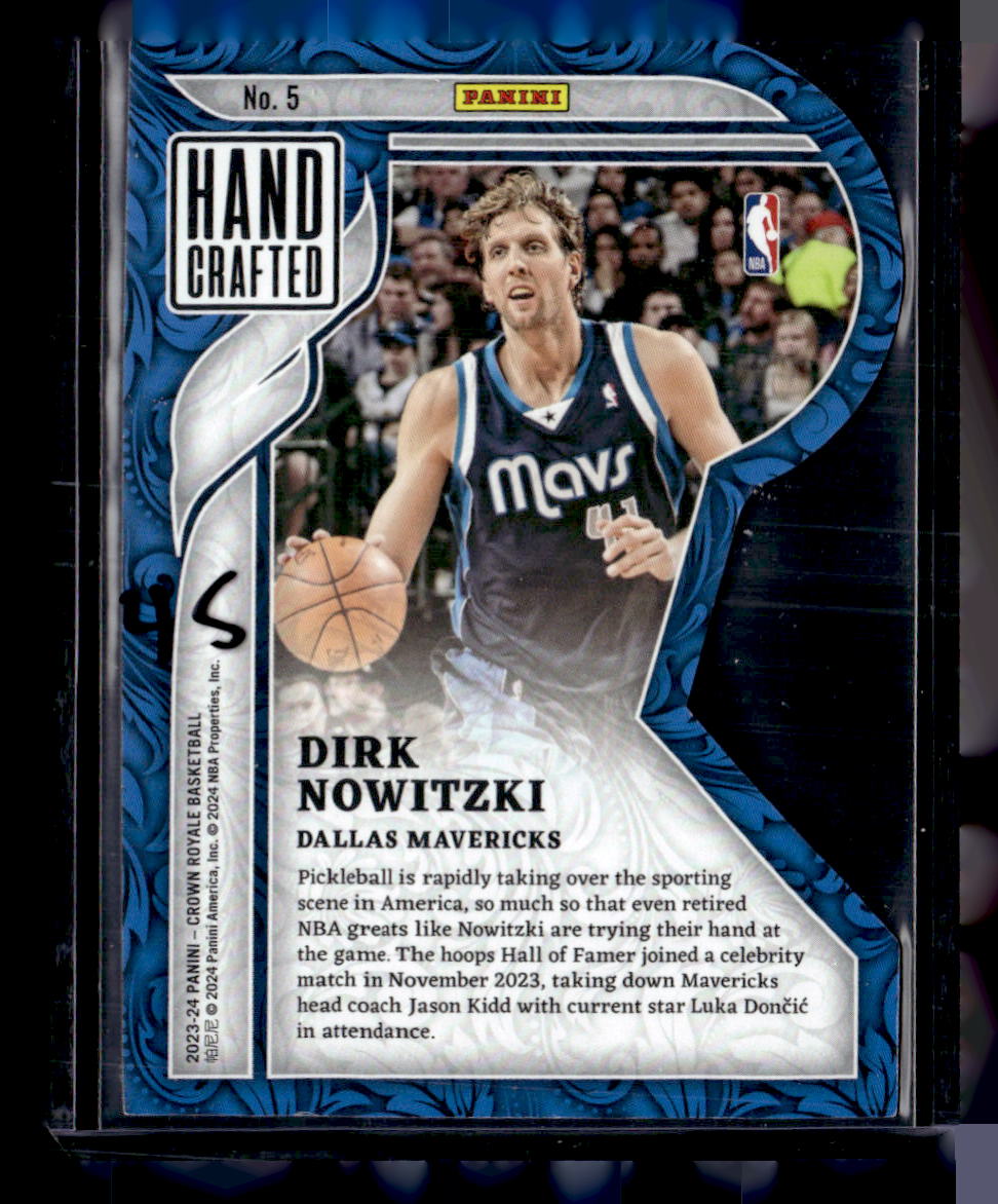 2023-24 Panini Crown Royale #5 Dirk Nowitzki Hand Crafted Red #/49