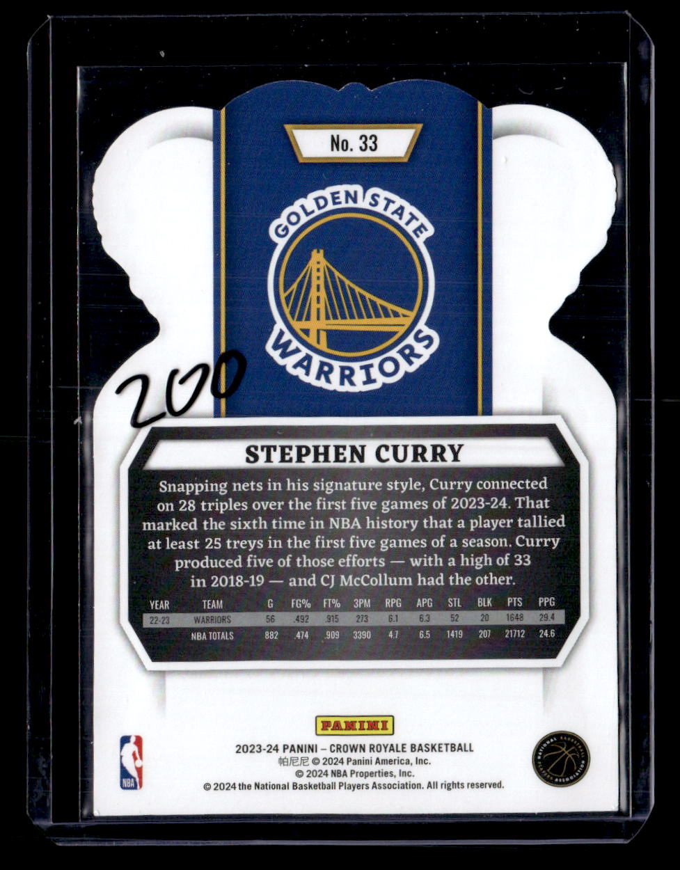 2023-24 Panini Crown Royale #33 Stephen Curry International Silver #/18