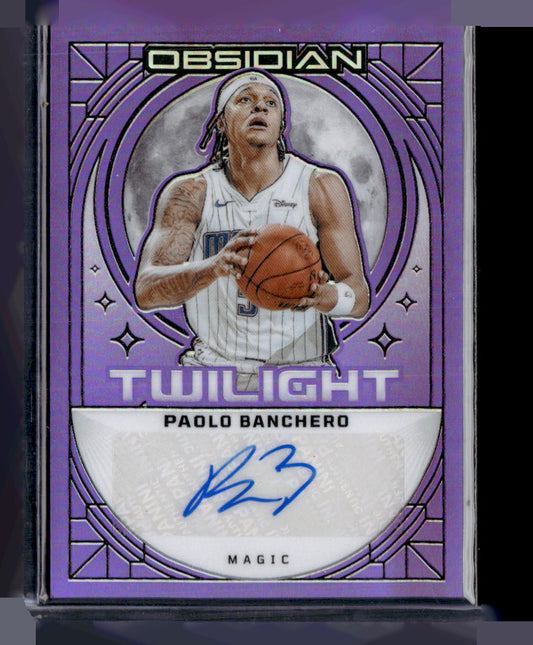 2023-24 Panini Obsidian #TS-PAO Paolo Banchero Twilight Auto Etch Purple #/35
