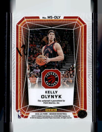 2023-24 Panini Obsidian #MS-OLY Kelly Olynyk Magmatic Auto Etch Purple #/49