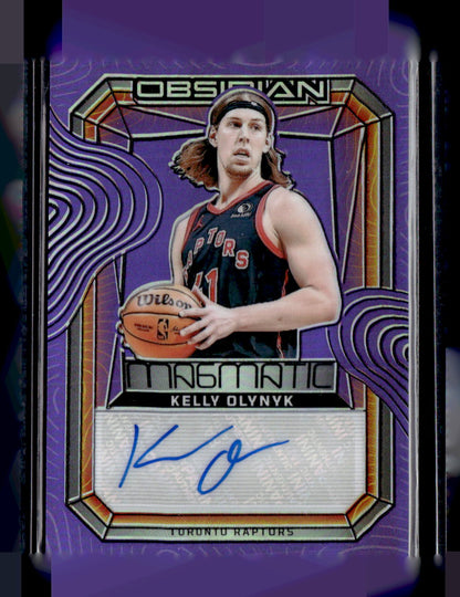 2023-24 Panini Obsidian #MS-OLY Kelly Olynyk Magmatic Auto Etch Purple #/49