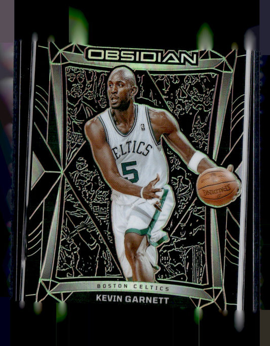 2023-24 Panini Obsidian #39 Kevin Garnett Electric Etch Green #/25