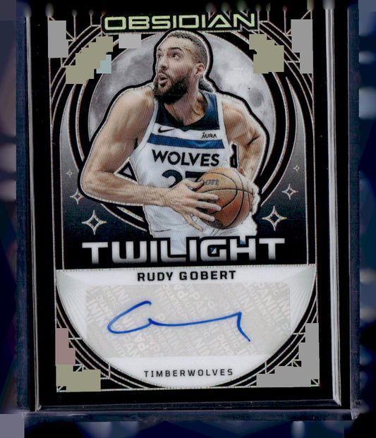 2023-24 Panini Obsidian #TS-GOB Rudy Gobert Twilight Signatures #/99