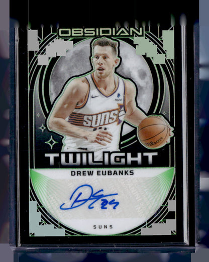 2023-24 Panini Obsidian #TS-EUB Drew Eubanks Twilight Signatures Etch Green #/25