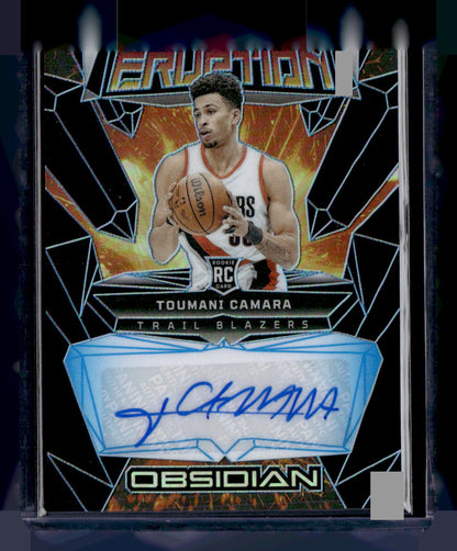 2023-24 Panini Obsidian #RE-TOU Toumani Camara Eruption Auto Etch Blue #/30