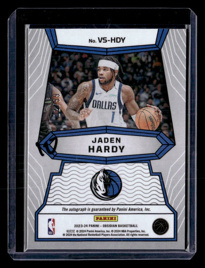 2023-24 Panini Obsidian #VS-HDY Jaden Hardy Volcanic Signatures #/99