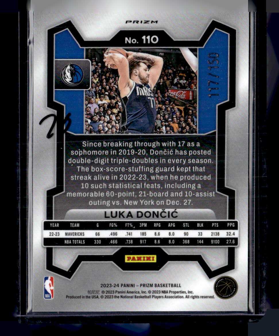 2023-24 Panini Prizm #110 Luka Doncic Prizms Premium Factory Set #/150