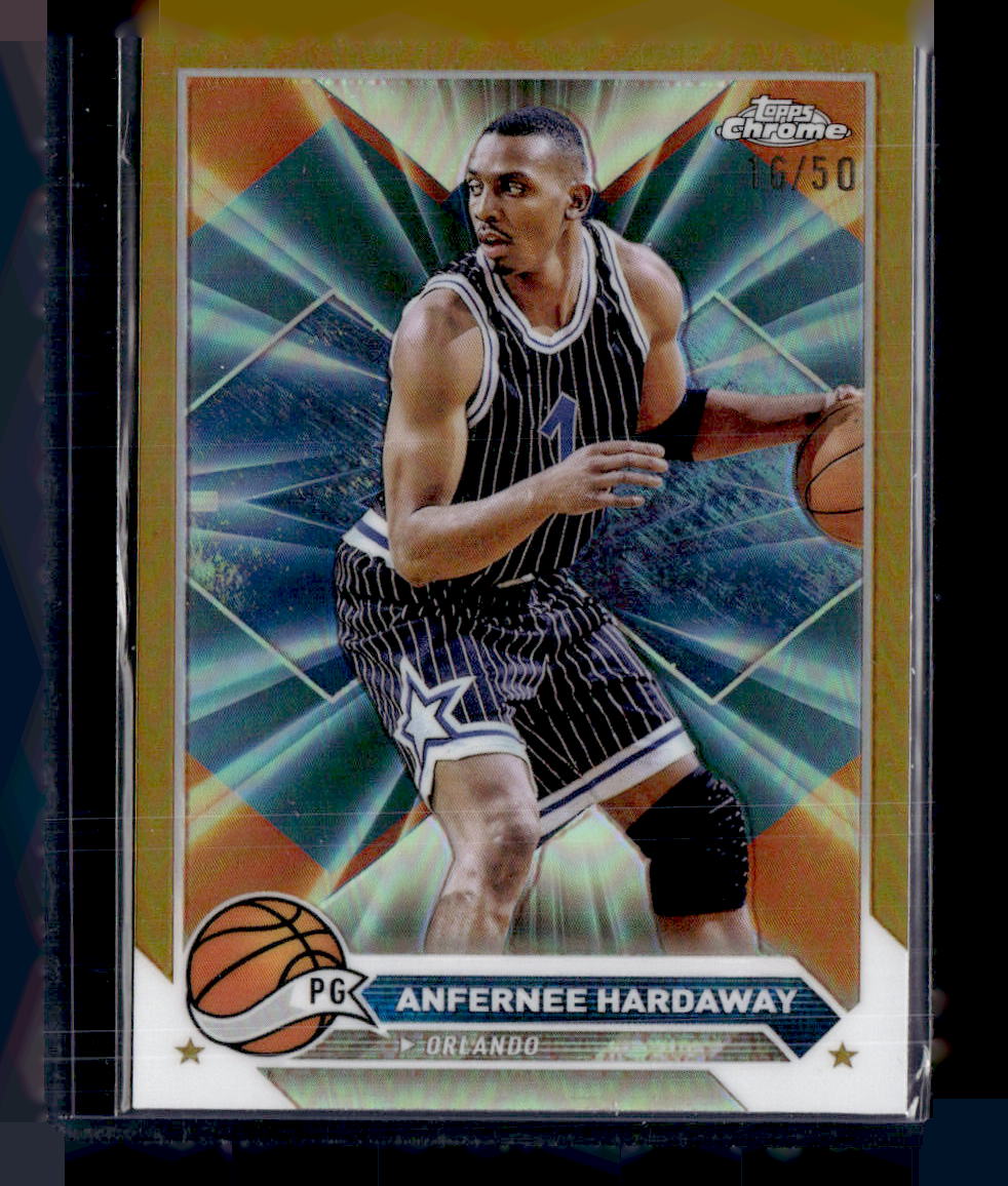 2023-24 Topps Chrome #44 Anfernee Hardaway Gold Refractors #/50