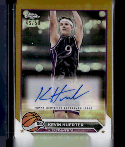 2023-24 Topps Chrome #CG-KH Kevin Huerter Autographs Gold Refractors #/50