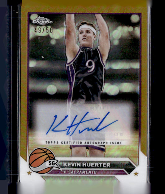 2023-24 Topps Chrome #CG-KH Kevin Huerter Autographs Gold Refractors #/50