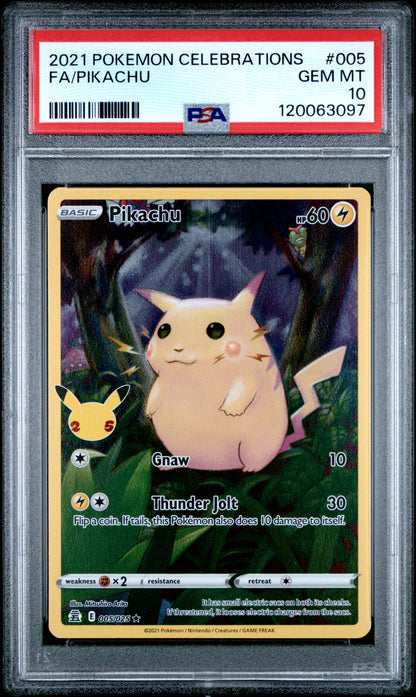 2021 Pokemon Celebrations #005 Fa/Pikachu PSA 10
