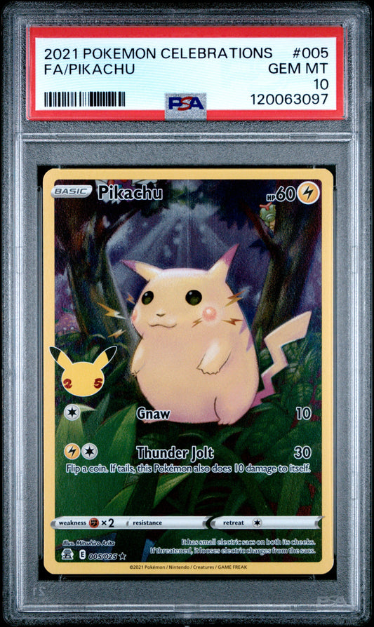 2021 Pokemon Celebrations #005 Fa/Pikachu PSA 10