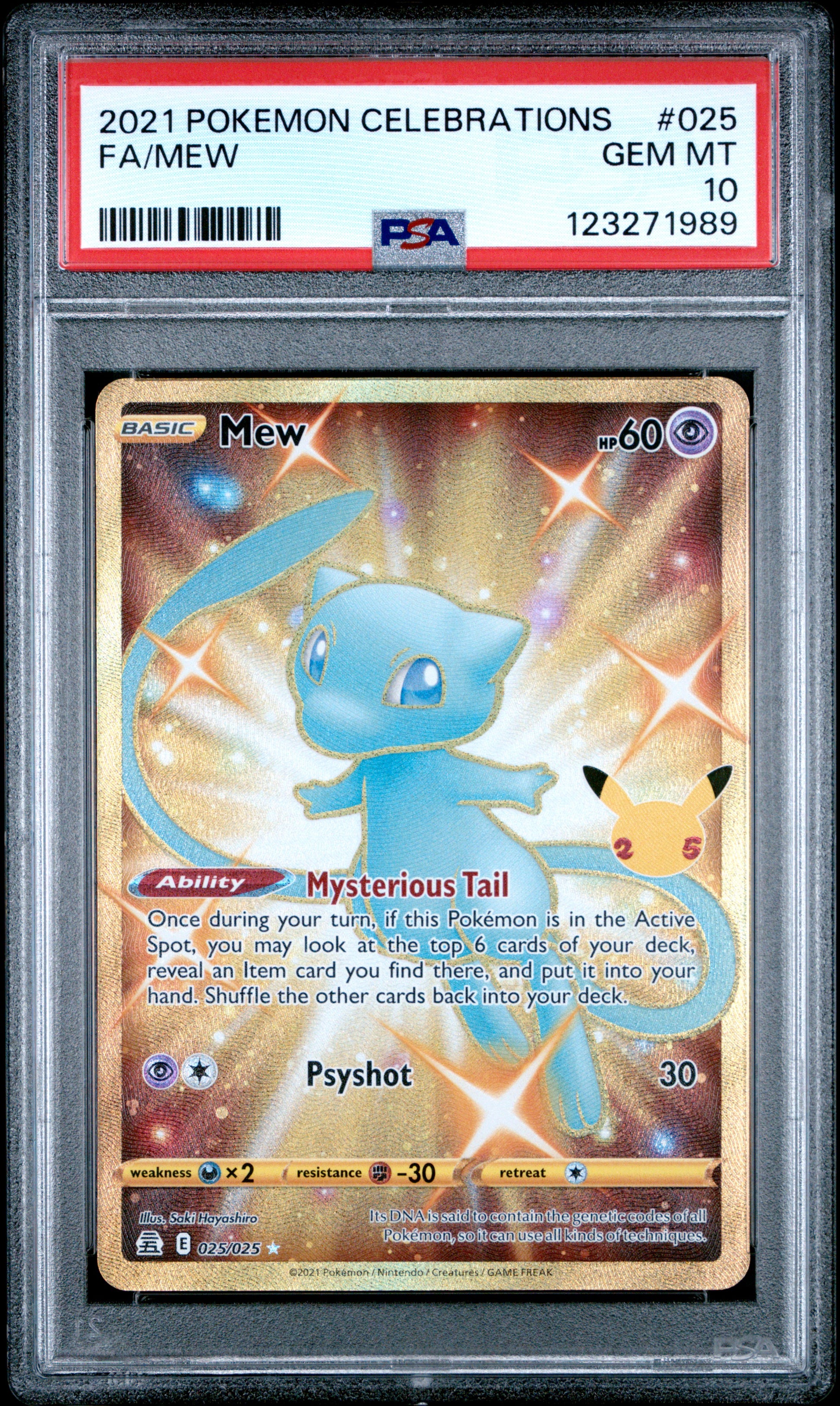 2021 Pokemon Celebrations #025 Fa/Mew PSA 10