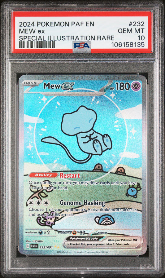 2024 Pokemon Paf En-Paldean Fates #232 Mew Ex Special Illustration Rare PSA 10