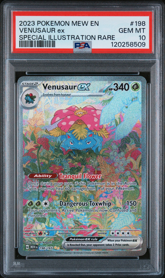 2023 Pokemon Mew En-151 #198 Venusaur Ex Special Illustration Rare PSA 10